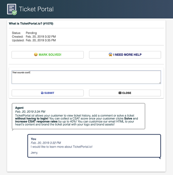 Customizable Ticket Portal HTML Header